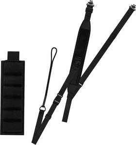 lot 11156 image: Shotgun Sling with 6 Shell Holders, Anglecai 2 Point Rifle Sling for 12 Gauge, Adjustable Shotgun Strap with Swivels for Outdoors