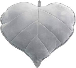 lot 11175 image: YILANLAN Fun leaf pillow plush floor pillow simulation office cushion chair sofa car pillow simple room decoration pillow (50cm50cm, Light grey)