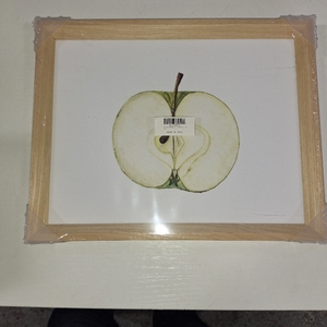 lot 11190 image: VIYYIEA Vintage Pear Wooden Framed Wall Art, Rustic Botanical Watercolor Canvas Print with Premium Deep Frame, Festive Minimalist Decor for Living Room Bedroom Office, 11x14 Inch
