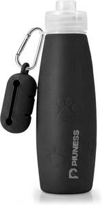 lot 12227 image: 2-in-1 Dog Walking Kit   Portable Dog Pee Cleaning Bottle with Detachable Poop Bag Dispenser (Black)