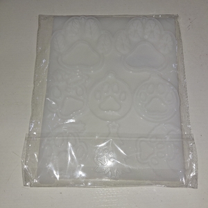 lot 12258 image: 2 Pack Paw print Earring Silicone Mold, Resin Casting Molds DIY Earrings Pendant Mold Keychain Epoxy Resin Silicone Mold Z00492