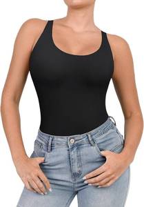 lot 12269 image: Popilush Shapewear Bodysuit for Women Round Neck Sleeveless T Shirt Tank Tops Thong Bodysuits Jumpsuits