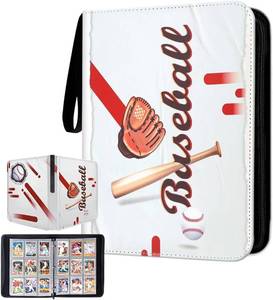lot 12508 image: Leather product Baseball Card Binder With Sleeves, Sport Card Binder with aminated baseball design, Binder for Cards, Baseball Cards Binders 900 Pockets, Baseball Binder for Trading Cards.