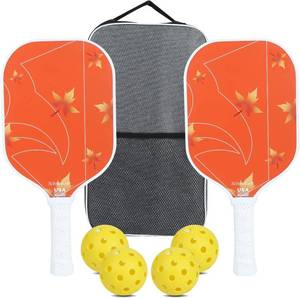 Pickleball Paddles Sets of 2 Balls Bag Gifts for Women Men Home Indoor Outdoor Sport Activities Glass Fiber