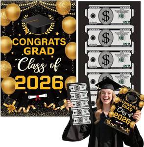 lot 12573 image: Graduation Gifts, Extra Large 2026 Graduation Money Card Holder with Bill & Card Slots, 14x9 Inch Oversize Funny Congrats Grad Cash Holder for High School College Grad Party Decor Supplies