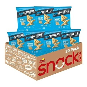 lot 351 image: PopCorners Popped Gluten Free Corn Snacks, White Cheddar, 1 oz Bags, 20 Count AUG 11 2026