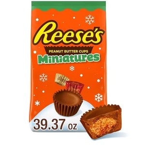 lot 428 image: REESES Christmas Milk Chocolate Peanut Butter Cups Candy Miniatures - 39.37oz BB 9 2025