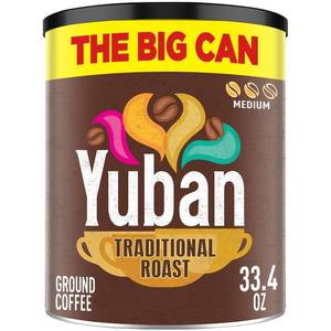 lot 429 image: Yuban Traditional Medium Roast Ground Coffee, The Big Can, 33.4 oz Canister February 2026