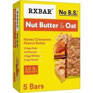 lot 480 image: RXBAR Nut Butter & Oat Honey Cinnamon Peanut Butter Protein Bars - 9.7oz5ct BB May 9,2026