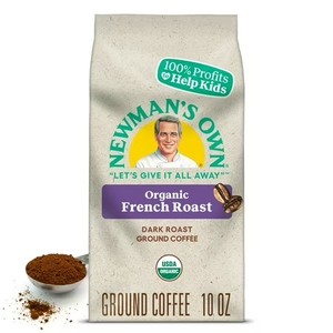 lot 497 image: Newmans Own Organic Dark French Roast Ground Coffee, 10 Oz
