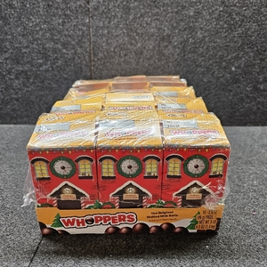 lot 552 image: WHOPPERS Candy in Christmas Holiday Packaging (Chocolate Covered Malted Milk Candy Balls), 3.5 Ounce Carton (Pack of 15) BB 72025
