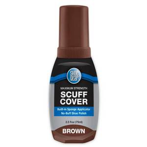 lot 111 image: Shoe Gear Scuff Cover Superior Coverage - Brown 2.5 fl oz Liquid Shoe Accessory Polish - Retail $6