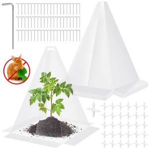 lot 1737 image: 30 Packs 12x 8 Garden Cloches for Plants,Plant Protectors from Animals,Plant Cages for Outdoor Plants,Plant Covers from Animals,Chicken Wire Cloche with Stakes for Protect Plants,Seedling,Vegetables