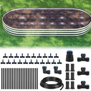 lot 1818 image: HIRALIY Raised Bed Drip Irrigation Kit Large, DIY Garden Grid Watering System, Garden Irrigation System, for Flower Bed up to 4 x 8FT