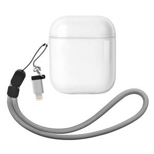 lot 2348 image: KUWATA Case for AirPods 2 & AirPods, Come with Lanyard & USB-C to Lightning Adapter, Medium-Firm Premium TPU, High-Transparency, Long-Term Anti-Yellowing, Anti-Detachment Design for The Lid (Clear)