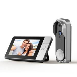 lot 2365 image: Video Doorbell with 43 Monitor, No WiFi Needed, 130° Wide Angle, Infrared Night Vision, 2-Way Audio & Local SD Card Recording