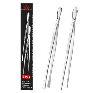 lot 2379 image: DEHOV 12 Inch Stainless Steel Kitchen Long Food Tweezers For Cooking,Metal Pasta Tongs,Skinny Chef Spaghetti Tongs