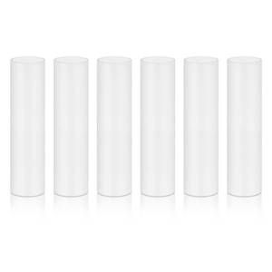 lot 2380 image: 3.5 Inch Tall White Plastic Candle Covers Sleeves,Chandelier Socket Sleeves,Candelabra Base E12 Socket Covers Set of 6 (3.5 inches high  6pcs)