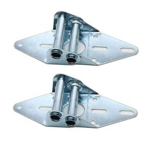 lot 2394 image: A 2 Packs Garage Door Hinges #3 with Galvanized Finish - Heavy Duty 14 Gauge Steel, Suitable for ResidentialLight Commercial Garage Door Replacement