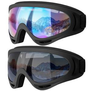 lot 2395 image: COOLOO Ski Goggles, 2 Pack Snow Goggles Snowboard Goggles for Men Women Kids - UV Protection Foam Anti-Scratch Dustproof