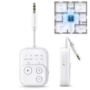 lot 2398 image: 2026 Pro Bluetooth 6.0 Transmitter Receiver for AirplaneTVGym, aptX HD Lossless Audio Wireless 3.5mm Jack Adapter for Headphones, 24H Playtime, Low Latency Auto-Sync, Universal for CarHome Stereo