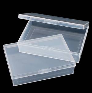lot 2402 image: Teqooza Playing Card Case Box, 3.6x2.6x0.8 Deck Plastic Boxes Gaming Card Holder Organizer Empty Snaps Closed Clear Plastic Sort Storage Box, Pack of 2