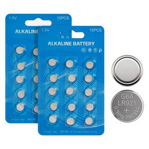 lot 2403 image: Soyasi 30-Pack AG6 Button Cell Batteries, 1.5V Alkaline Type - Compatible with 371, 370, SR920SW, LR920, LR921, SR927, 171, L921, LR69 Models, Ideal for Watches and Daily Electronic Devices
