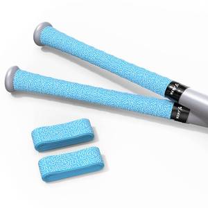lot 2404 image: JAYA 2 Pack Bat Grip Tape, 1.1mm PU Non-Slip Baseball Bat Grip Wrap, Soft Polyurethane Handle Tape for Baseball, Softball, Cricket and Lacrosse Sticks, Blue Stripes