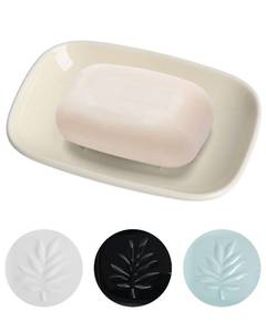 lot 2409 image: KITCHENLESTAR Ceramic Soap Dish for Bathroom and Kitchen, Non-Slip Bar Soap Holder with Fast Drain Design, Soap Saver Tray for Sink,Yellow
