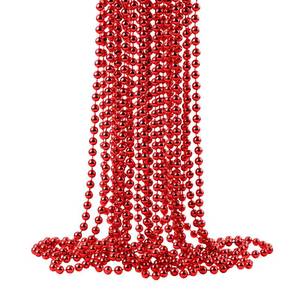 lot 2421 image: ZZYFGH 12 Pcs Red Bead Necklaces, 33 Metallic Red Bead Necklace Bulk, Valentine Necklace Mardi for Valentines Wedding Birthday Mardi Gras Decorations