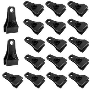 lot 2430 image: Upgrade Large Tarp Clips Heavy Duty Lock Grip, 18 PCs Heavy Duty Tarp Clip Clamps Tent Fasteners Clips for Camping Awnings Caravan Canopies Car Truck Swimming Pool Boat Cover Clips