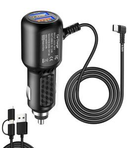lot 2454 image: Dash Cam Charger USB C,Type C USB Power Cord,USB C Car Charger,Dual Port USB Dashcam Power Adapter,Fast Charging Cord Suitable for REDTIGER F7N��Vantrue N4��WOLFBOX etc Dashcam (6.5FT)