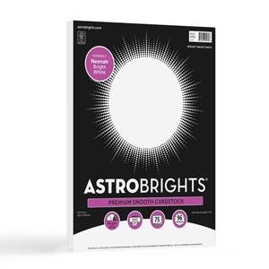 lot 2470 image: AstrobrightsNeenah Bright White Cardstock, 8.5 x 11, 65 lb176 gsm, White, 75 Sheets (90905-02) - Packaging May Vary