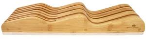 lot 2479 image: ROYALHOUSE Bamboo Knife Block Holder, In-Drawer Knife Drawer Organizer,Knife Block without Knives, Fit for 7 Knives, Perfect for Home and Chefs, Gift for Any Occasion and Housewarming