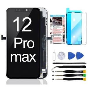 lot 2481 image: TSIOFO for iPhone 12 Pro Max Screen Replacement 6.7 inch, 3D Touch LCD Display Digitizer Assembly with Repair Tools Compatible with Model A2342, A2410, A2412, A2411