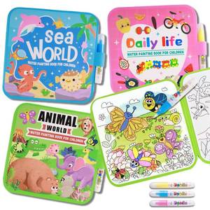lot 2486 image: YECHISY Reusable Water Painting Books for Kids 3 Pack Mess-Free Magic Water Coloring Books - Paint with Water Books, No Mess Coloring Travel Activity Toys for Toddlers Ages 3