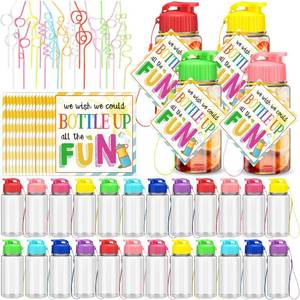 lot 3442 image: Sunnychicc 24 Set Water Bottles Bulk with Straws 12 oz End of the Year Gifts for Students Kindergarten Sports Water Bottle Summer Graduation Student Gifts from Teacher for School Classroom Party