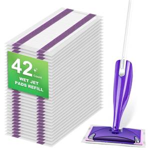 lot 3460 image: Chyodi 42 Count Disposable for Swiffer Wet Pads Refill Replacement for Swiffer WetJet Spray Mop, Extra Strong Dirt Locking and Water Absorbent, Powerful Stain Removal