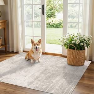 lot 3468 image: Washable 3x4 Kitchen Area Rugs Abstract Stain-Resistant Sink Rug Non-Slip Durable Doormat Ultra Soft Bedroom Nursery Besides Carpets Indoor Water Resistant Bathroom Floor Mat(3x4,BeigeCream)
