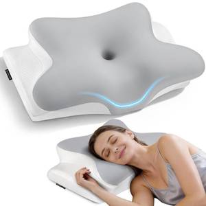 lot 3485 image: Cervical Neck Pillow for Pain Relief - Ergonomic Side Sleeper Pillow for Neck Support, Cooling Memory Foam Pillows for Sleeping, Contour Pillow Orthopedic Bed Pillow for Back Stomach Sleepers
