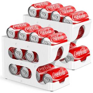 lot 3492 image: Sotfamily FIFO Soda Can Organizer for PantryFridge, Automatic Rolling Pop Can DispenserStorageHolderContainer for Refrigerator or 12 Deep Shelf, Space-Saving Drink Organizer for 24 Standard Cans Insteuctions say its for eggs