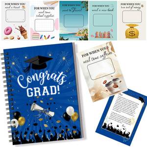 lot 4418 image: Zhanmai College Gift Card Book 7 x 5 Inch Graduation Gift Card Book 2026 College Survival Booklet Organizer Leaving Home High University School Birthday Care Package Cash Holder(Congrats Grad)