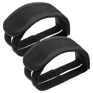 lot 4426 image: 2 Pcs Bike Pedal Straps Toe Clips Straps Adjustable Anti-Slip Cycling Kids Bike Foot Pedal Strap Bicycle Feet Strap Cleats Parts (Black)