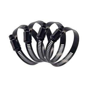 lot 4427 image: ISPINNER 4pcs 4 Inch Stainless Steel Adjustable 78-102mm Size Range Worm Gear Hose Clamp, Fuel Line Clamp for Plumbing, Automotive and Mechanical Application (Black)