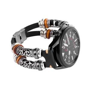 lot 4445 image: KONAFEI Compatible with Samsung Galaxy Watch 7&FE&6&5&4&3 Band40mm 44mmWatch 5 ProWatch 6&4 Classic 43mm47mm42mm46mmActive 2Garmin Venu, 20mm Leather Bracelet Metal Buckle Strap for Women&Men