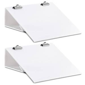 lot 4462 image: Nuanchu Folding Slant Board for Writing 14 x 12 Inch Large Slanted Clipboard Adjustable Tilted Writing Board Sloped Surface to Improve Handwriting Legibility Endurance for Office Reading(2 Pcs)