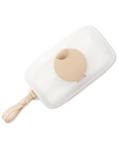 lot 4467 image: Skip Hop Baby Wipes Dispenser Case, Holds Up to 40 Wipes, Grab & Go Travel Wipe Holder with Snug Seal, Oat