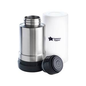 lot 4470 image: Tommee Tippee Portable Travel Baby Bottle and Food Warmer, Thermal Insulation, Stainless-Steel Flask with Leak-Proof Lid