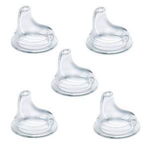 lot 4473 image: NUK Replacement Silicone Spout for Select NUK Cups, Spill-Proof, Soft Spout, Dishwasher-Safe, BPA-Free, Clear, Pack of 5