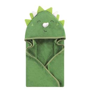 lot 4500 image: Hudson Baby Unisex Baby Cotton Animal Face Hooded Towel, Dinosaur, One Size